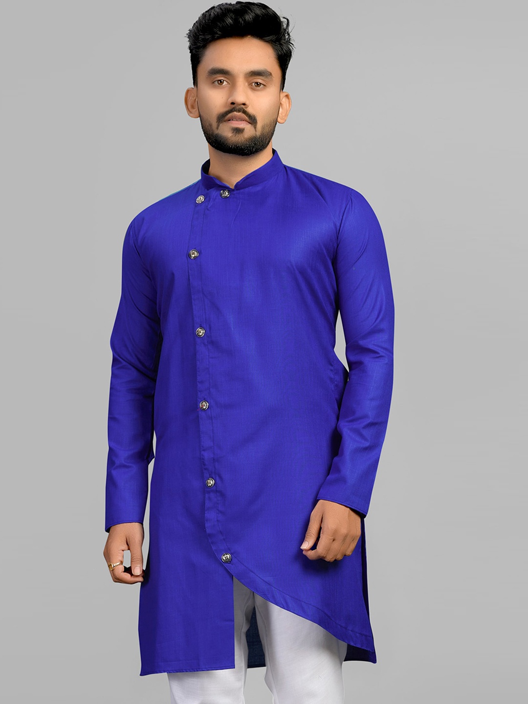 

Fashion FRICKS Men Cotton Kurta, Blue