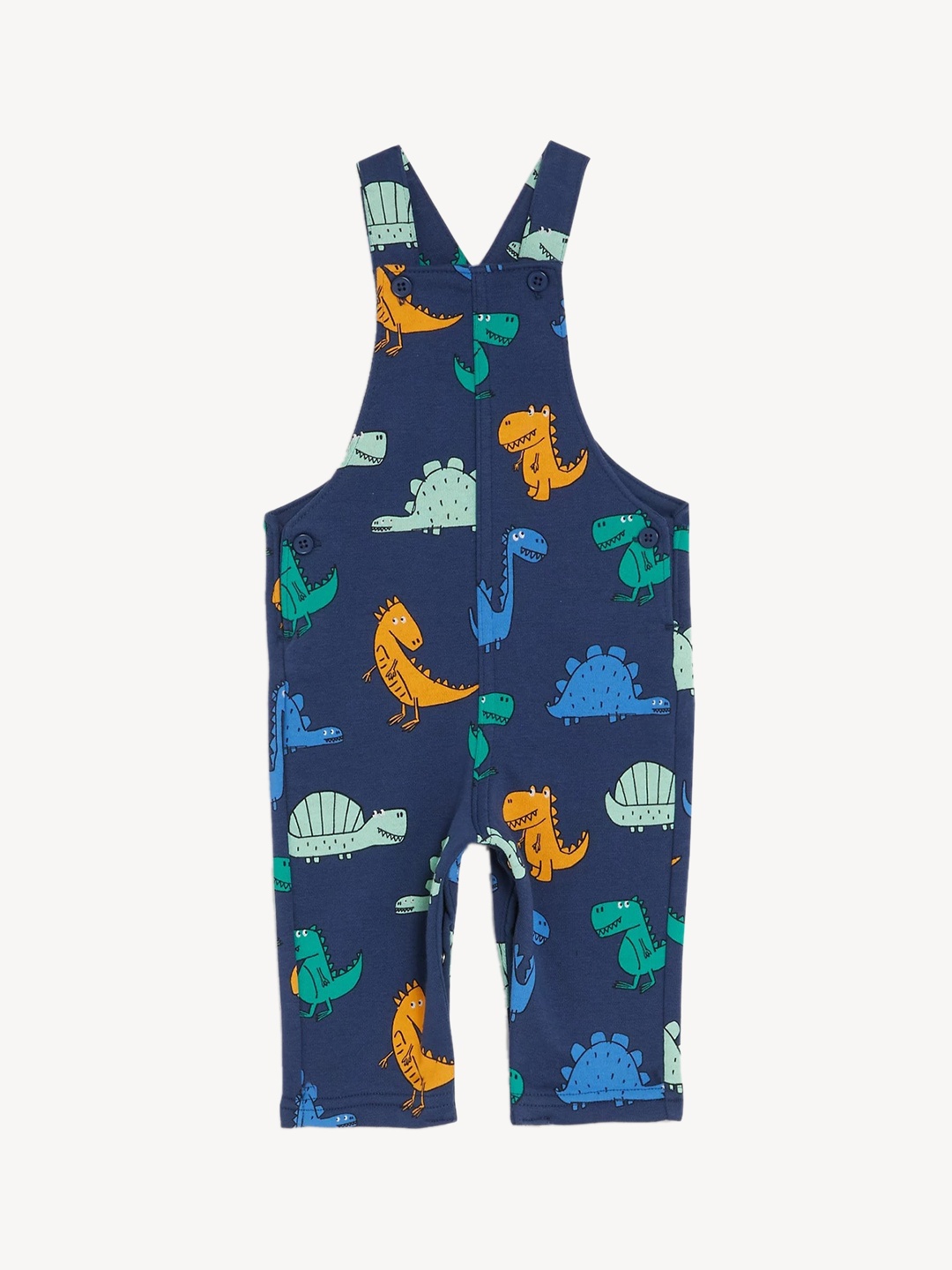 

Marks & Spencer Infant Boys Printed Straight-Leg Dungaree, Navy blue