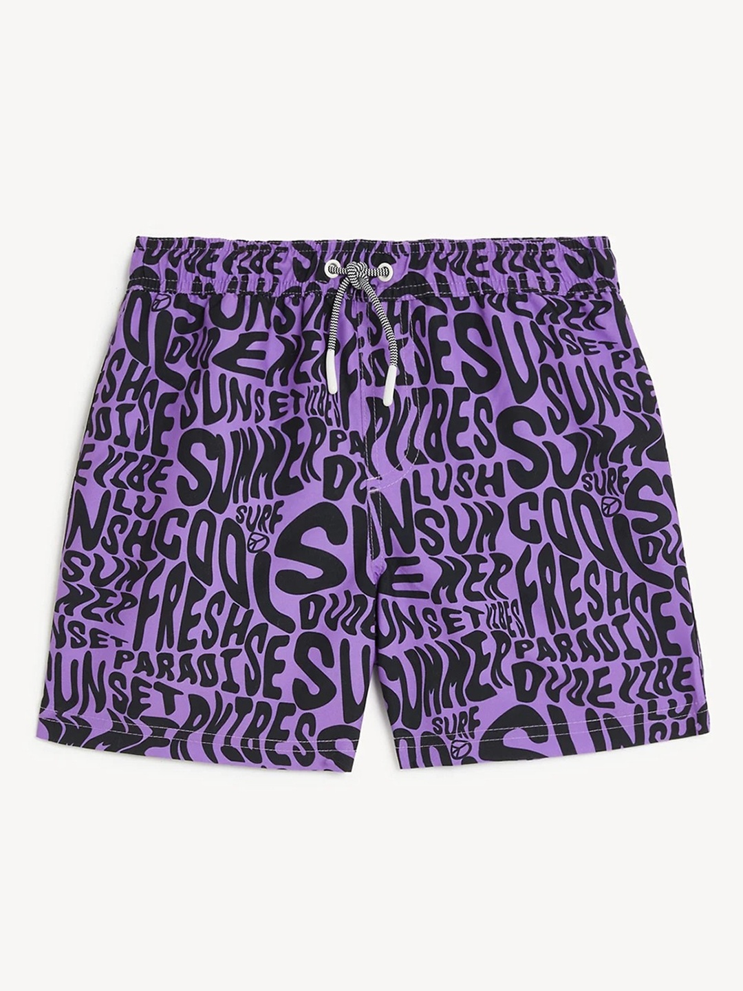 

Marks & Spencer Boys Typography Printed Shorts, Purple
