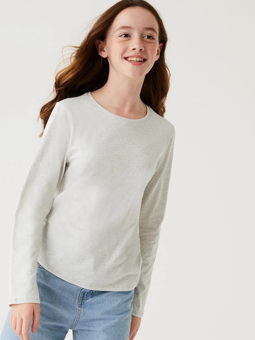 

Marks & Spencer Girls Pack of 5 Round Neck Cotton T-shirt, Multi