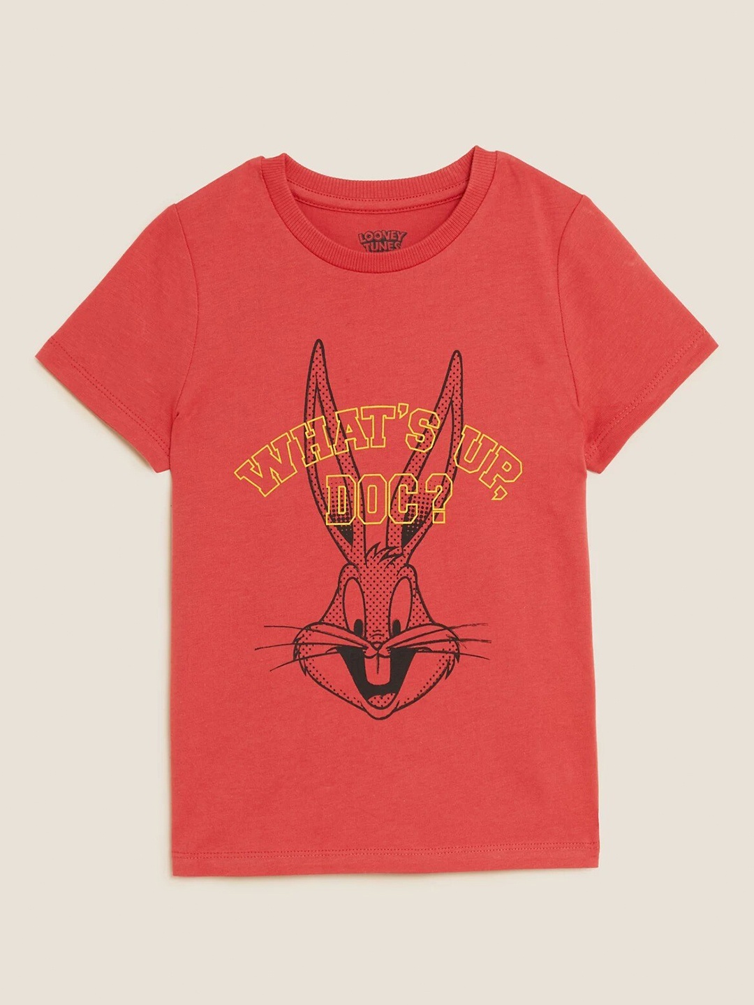 

Marks & Spencer Boys Bugs Bunny Printed Pure Cotton T-shirt, Red