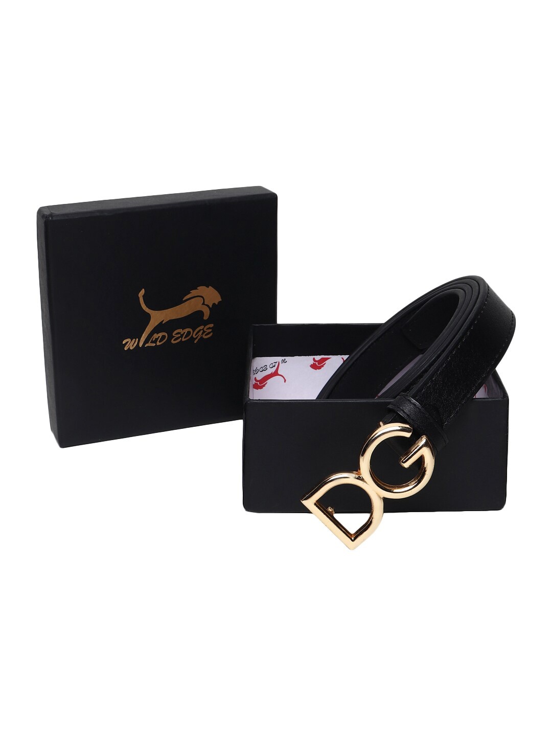 

WILD EDGE Women Solid Push Pin Slim Belt, Black