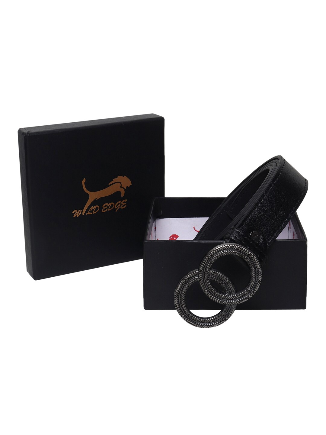 

WILD EDGE Women Textured Slim Belt, Black