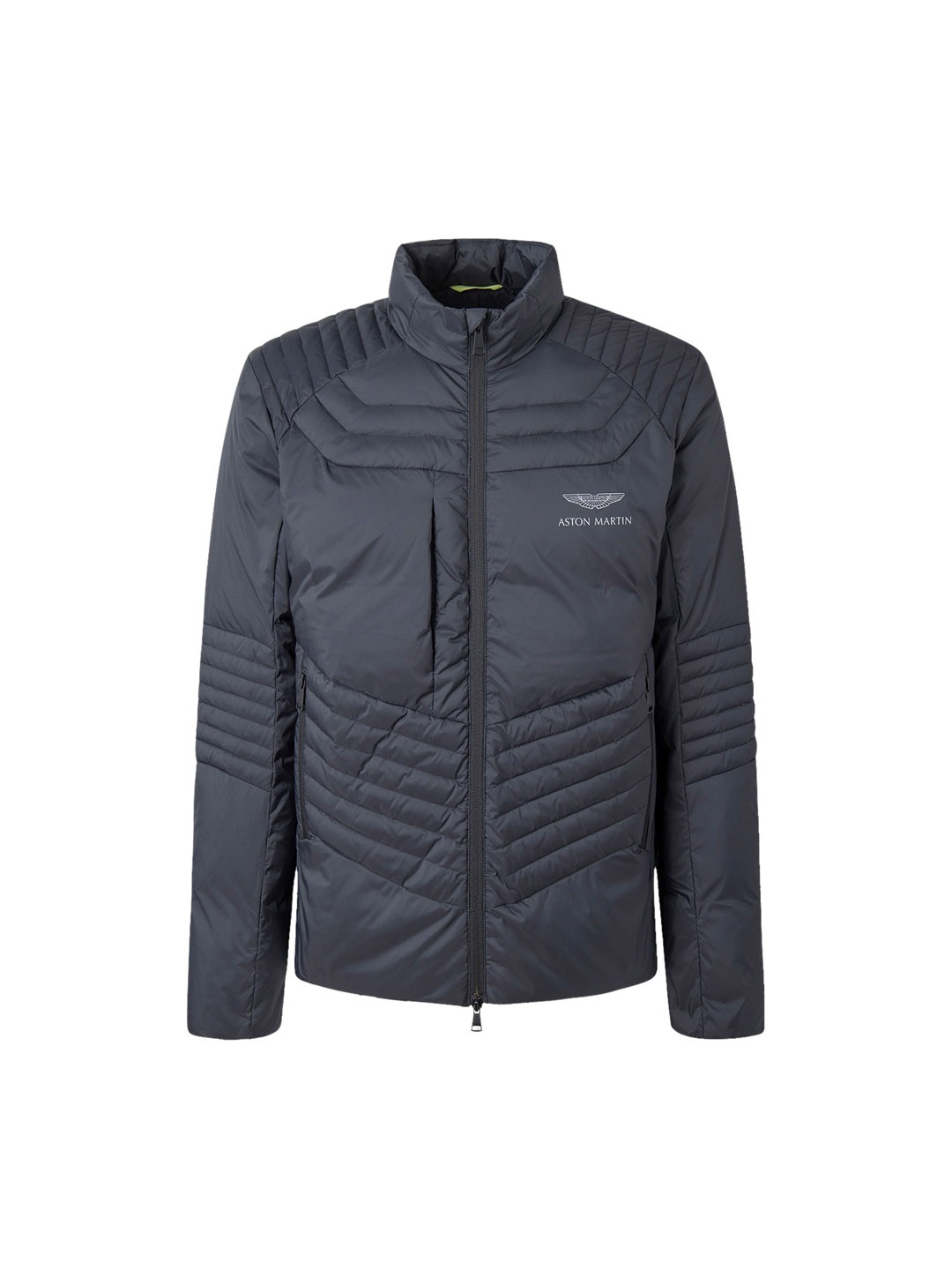 

HACKETT LONDON Men Mock Neck Quilted Jacket, Black