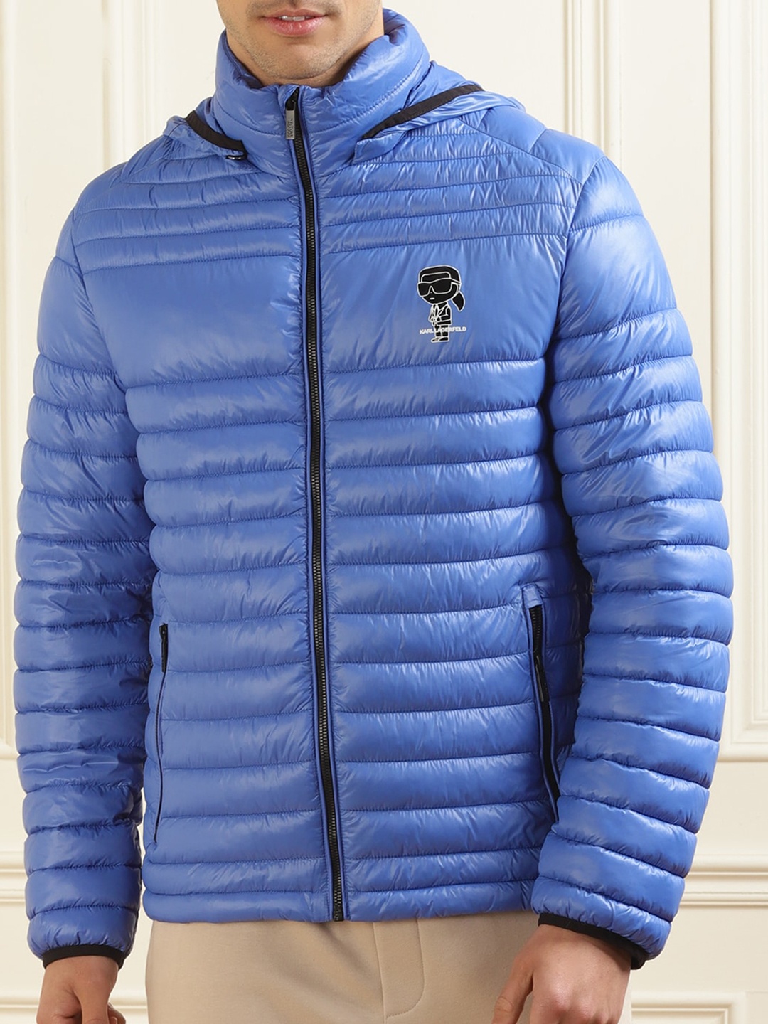 

Karl Lagerfeld Men Hooded Puffer Jacket, Blue