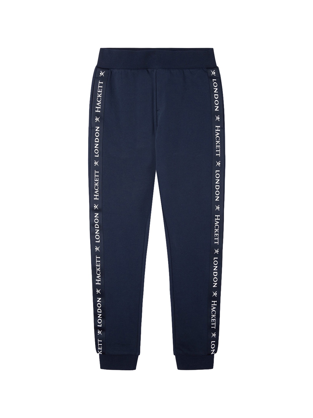 

HACKETT LONDON Boys Cotton Side Brand-Tape Joggers Trousers, Navy blue