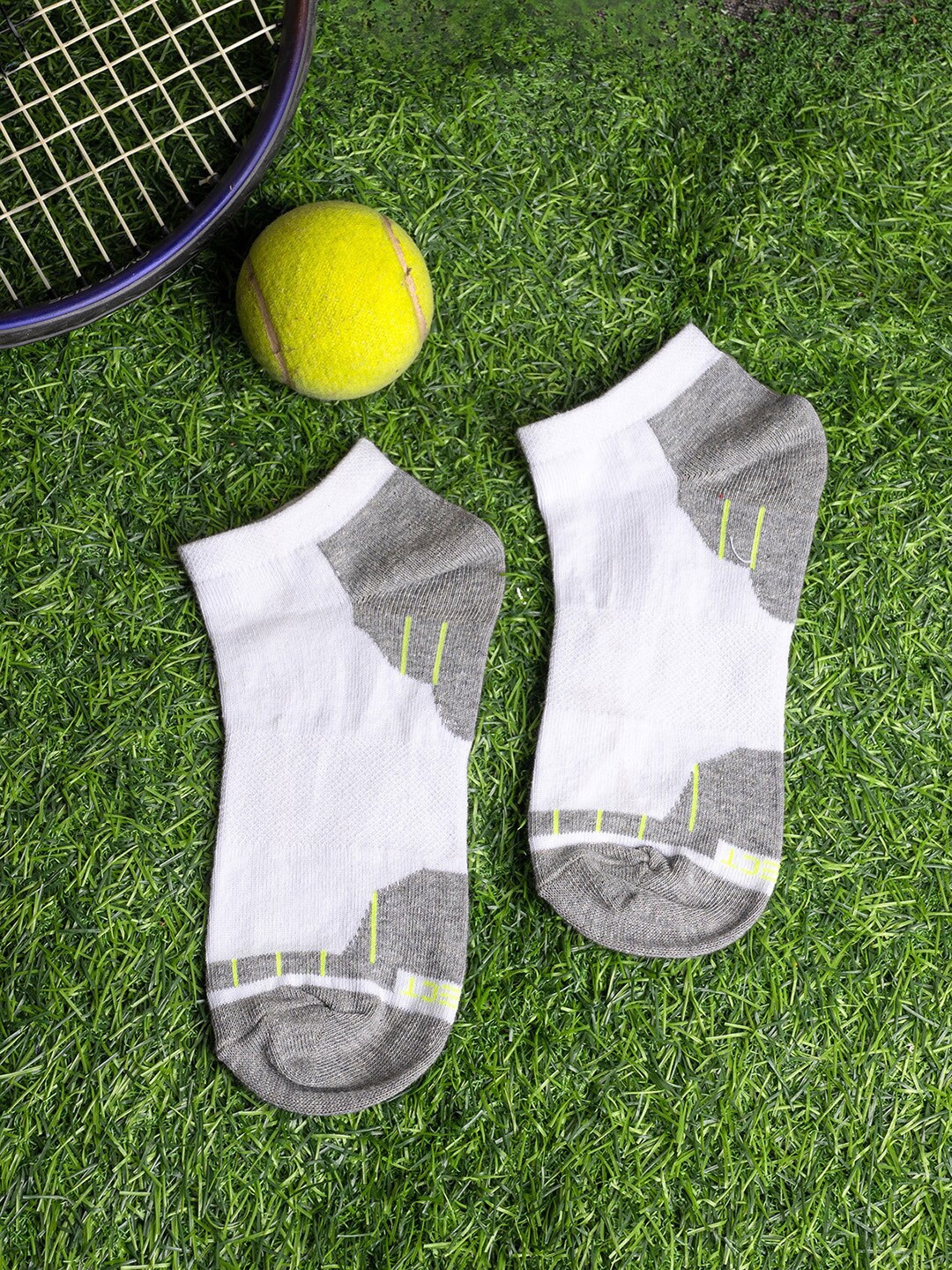 

FOOTONS Women Pack Of 5 Assorted Cotton Anti-Bacterial Ankle-Length Socks