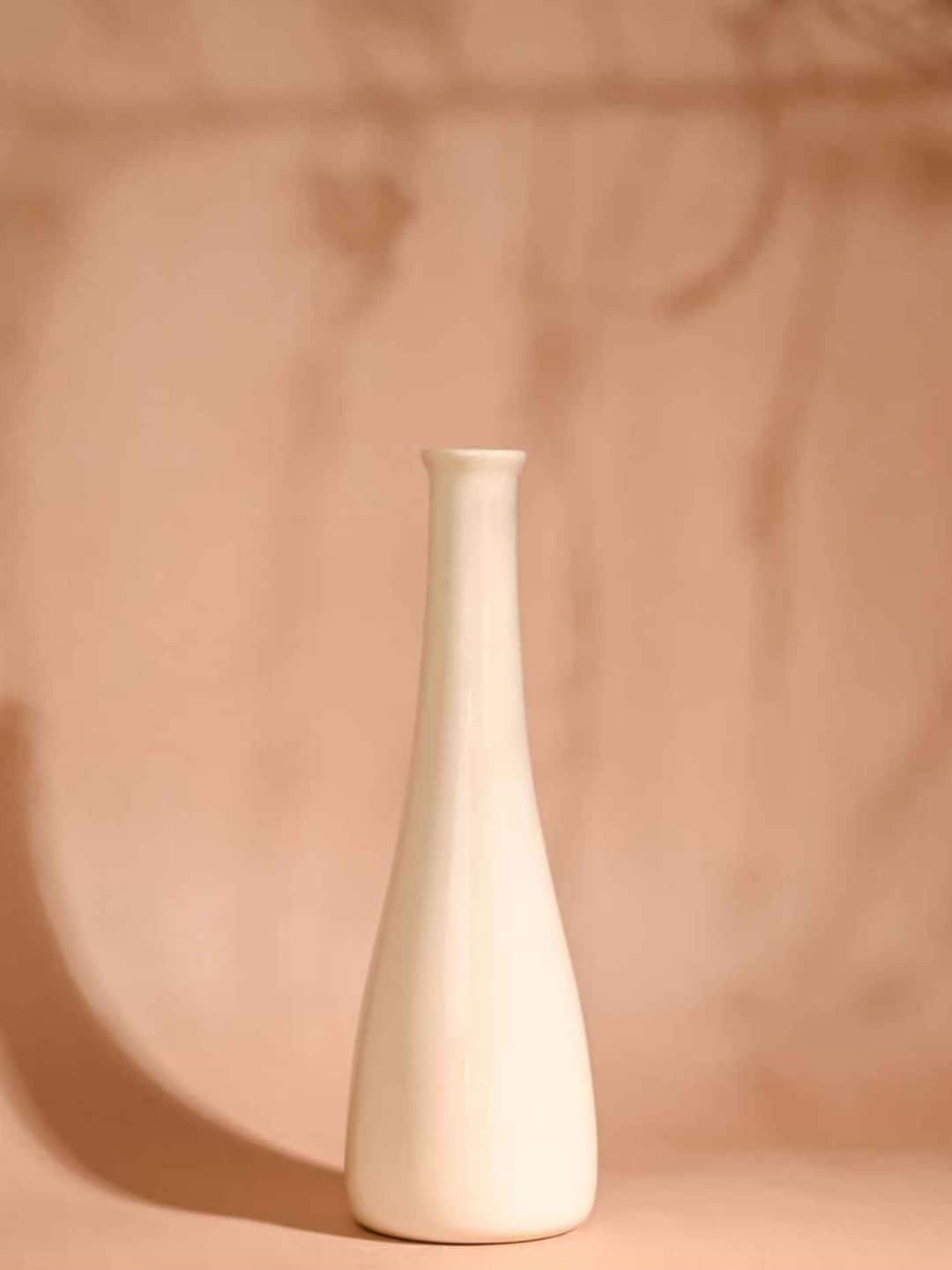 

PUREZENTO Arizona Beige Ceramic Flower Vase