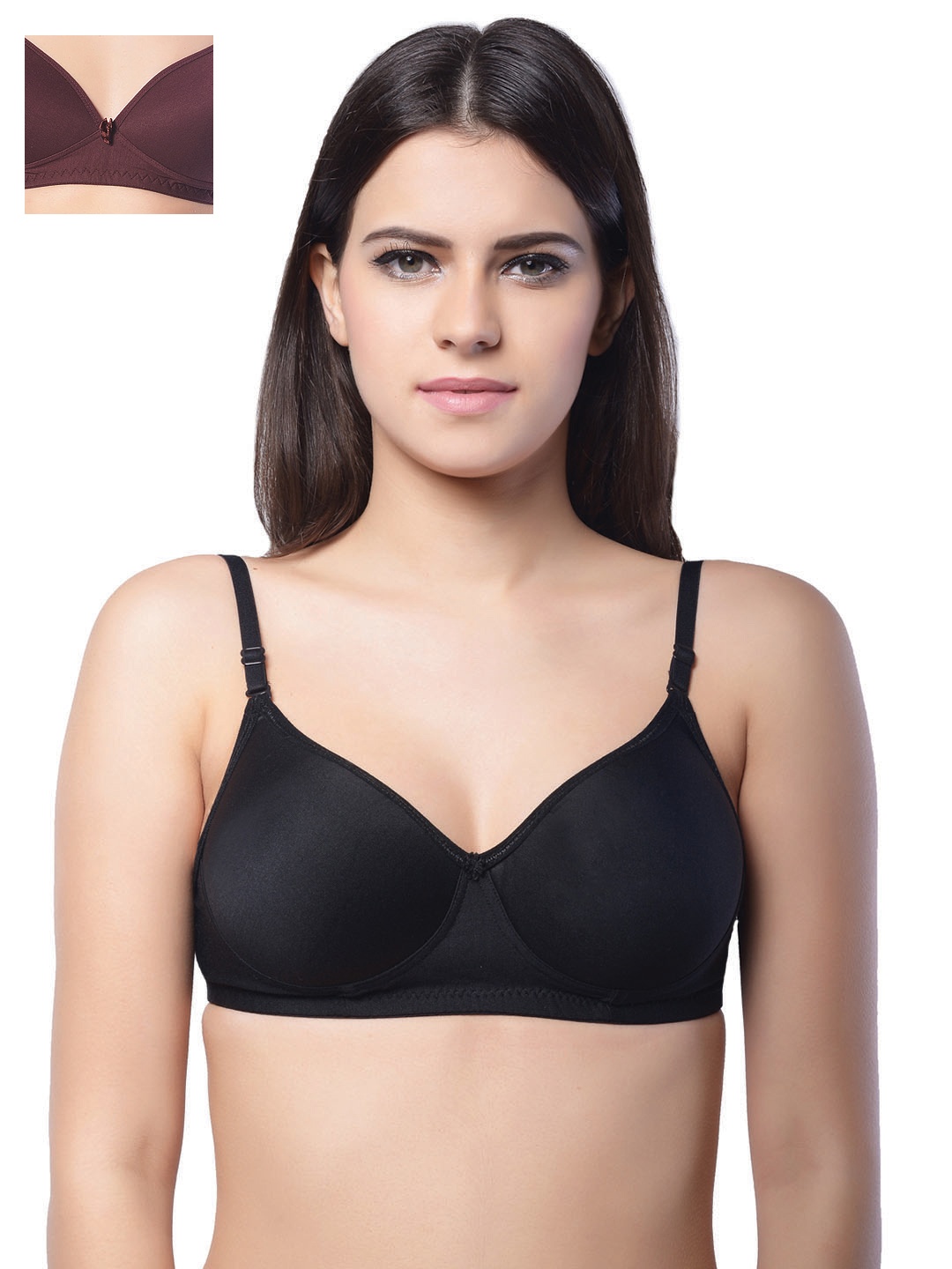 

Lady Lyka Pack of 2 T-shirt Bras BREEZ-WHN-MISTIQUE, Burgundy
