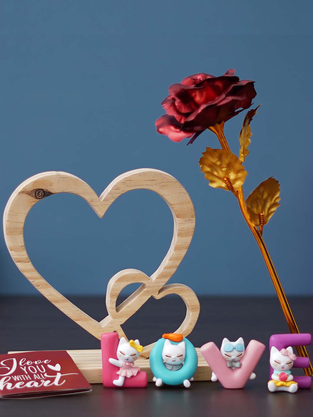

eCraftIndia Red & Brown 3 Pcs Valentine's Day Gift Set