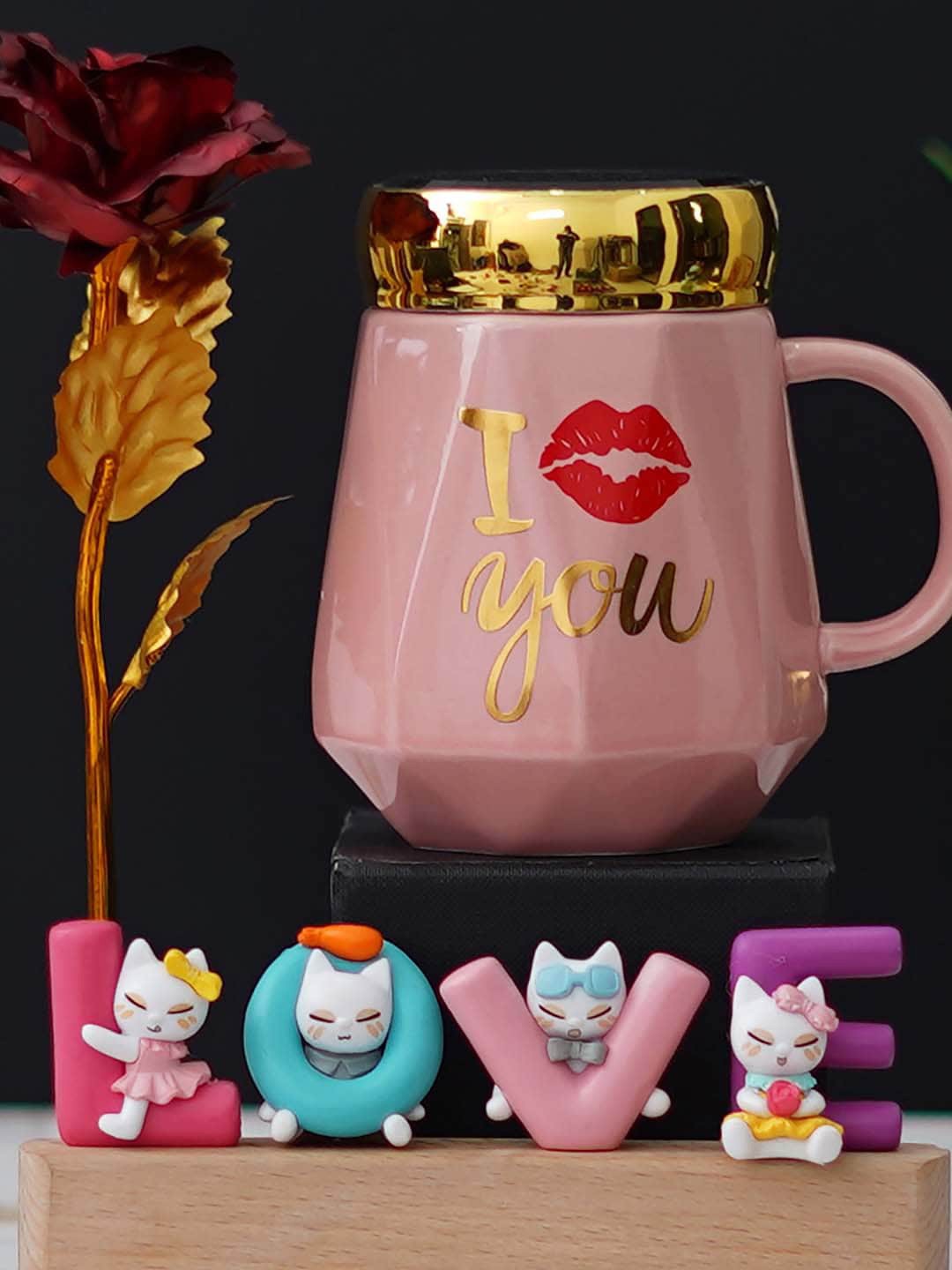 

eCraftIndia Pink & Red 3 Pcs Valentine Gift Set