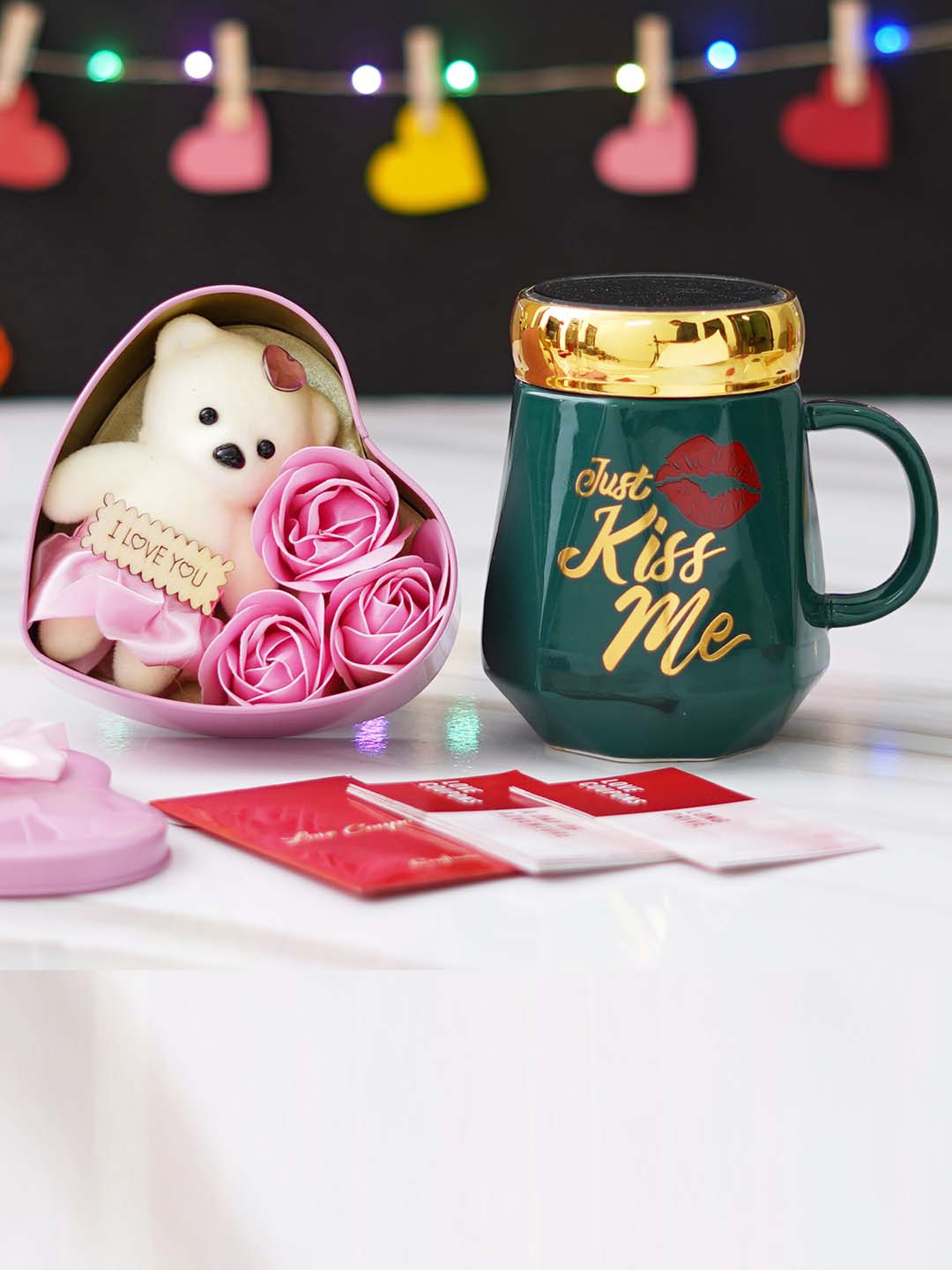 

eCraftIndia Green & Pink 3 Pieces Love Coupons Valentine Gift Cards