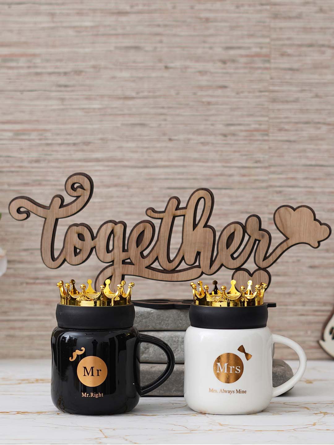 

eCraftIndia White & Black 3 Pcs Valentines Gift Set