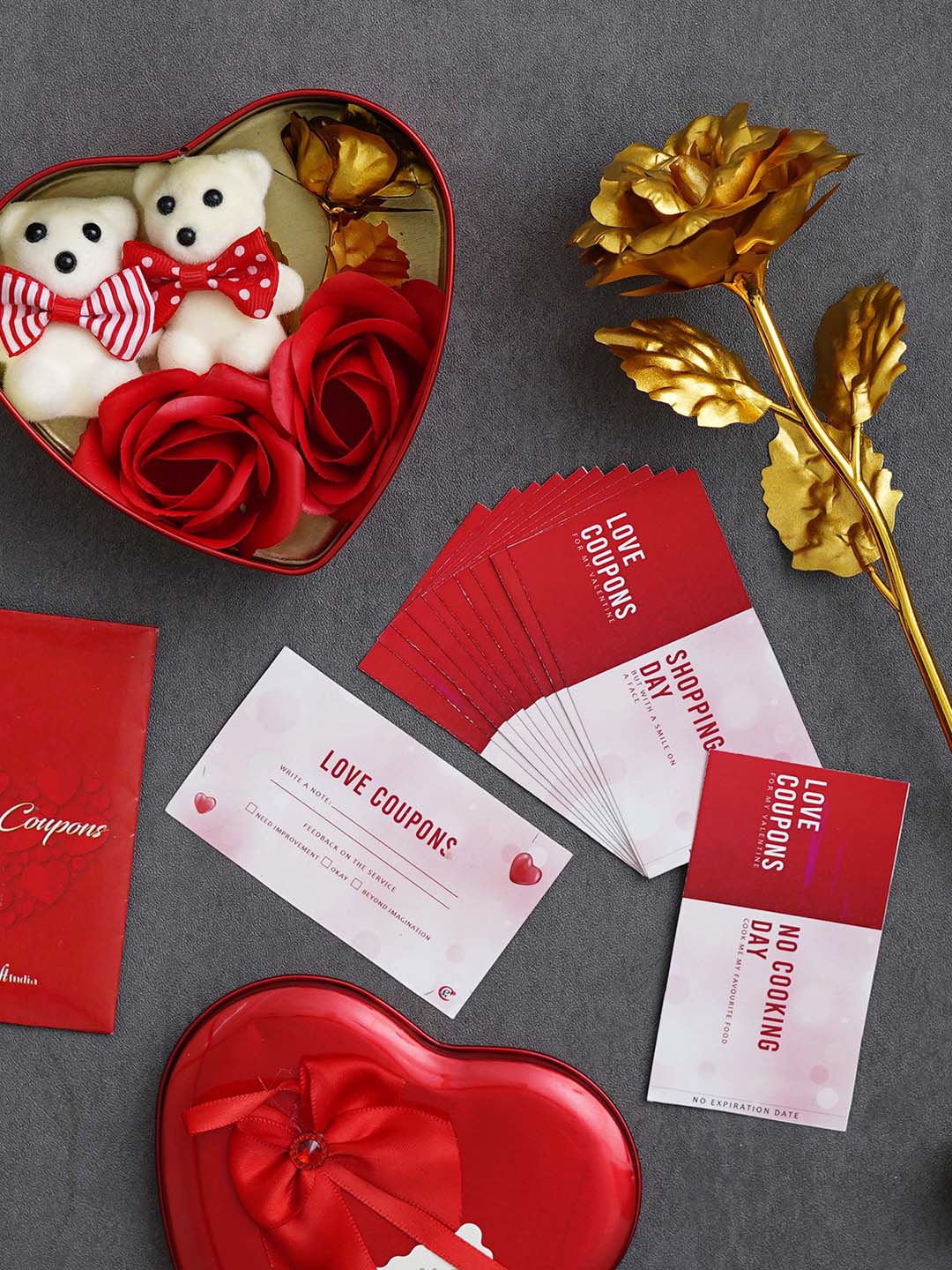 

eCraftIndia Red & White 12 Pcs Valentine's Day Gift Set