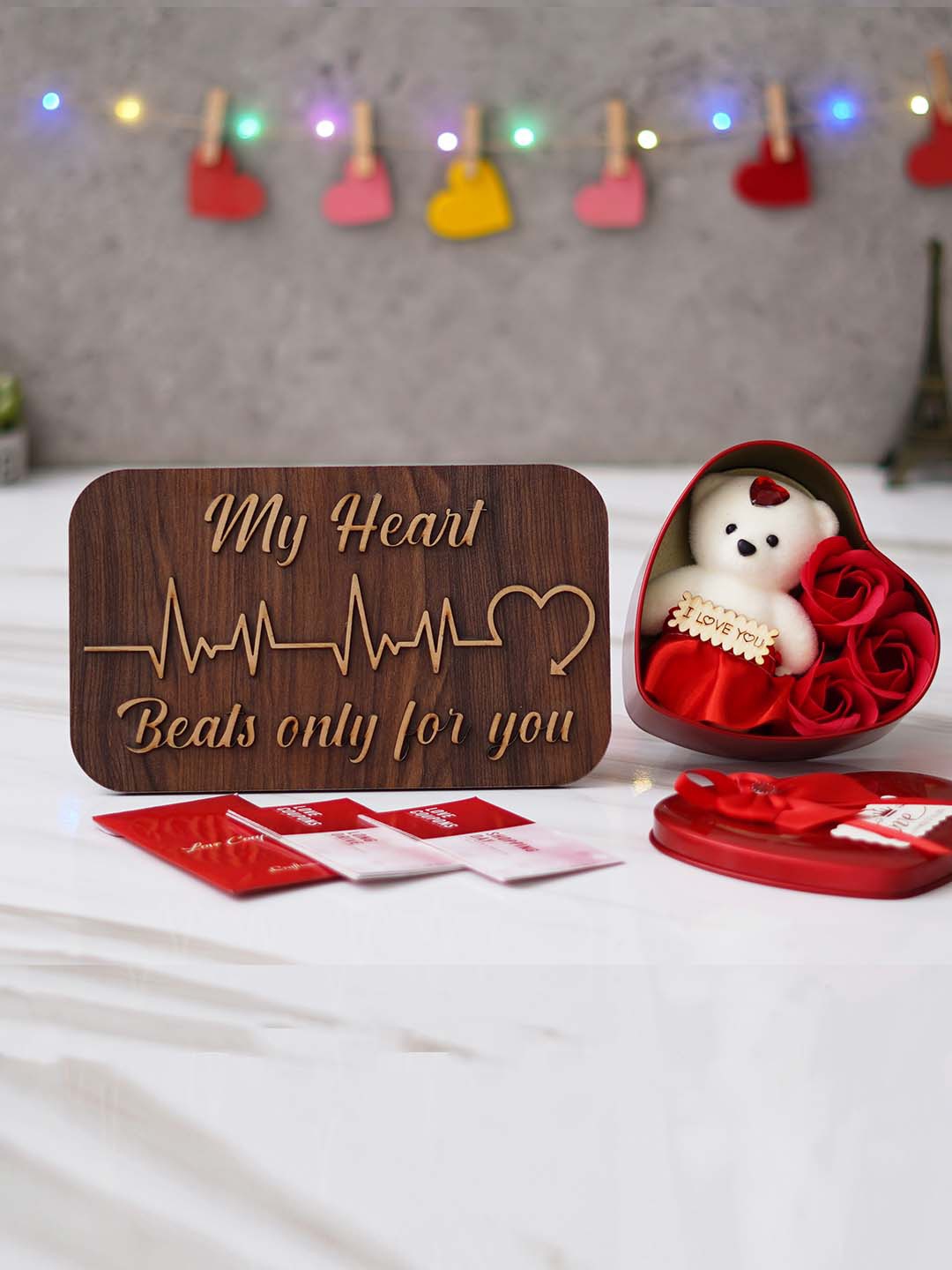 

eCraftIndia Red & Brown 3 Pieces Valentine Gift Set