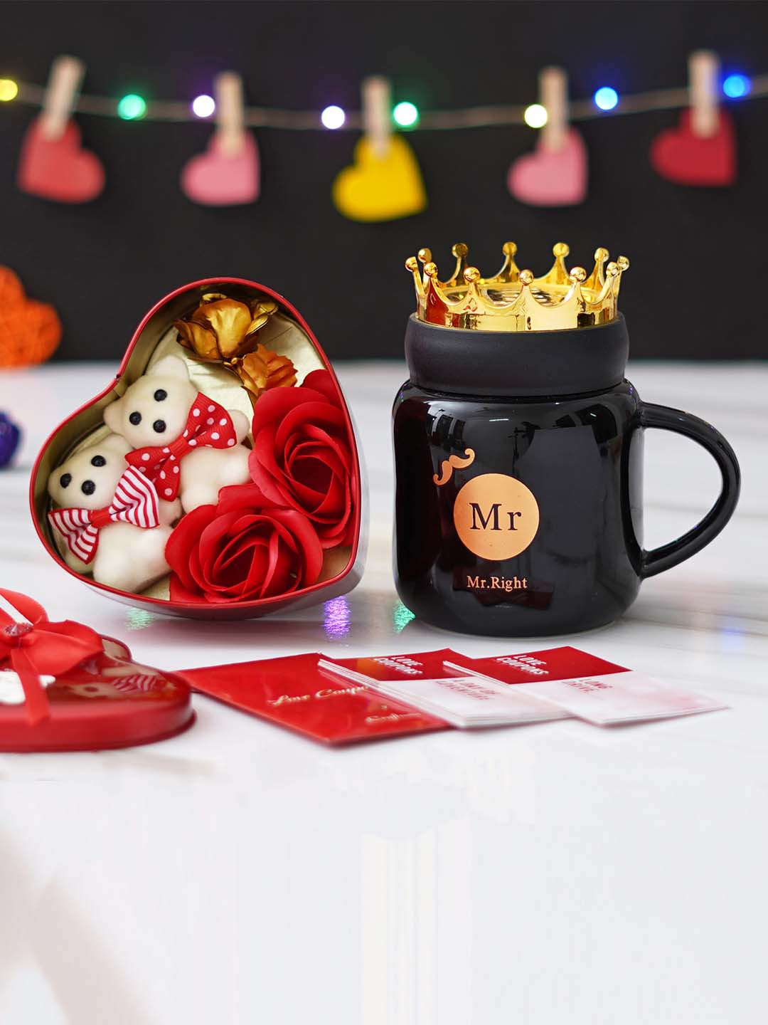 

eCraftIndia Red & Black 3 Pcs Valentine's Day Gift Set