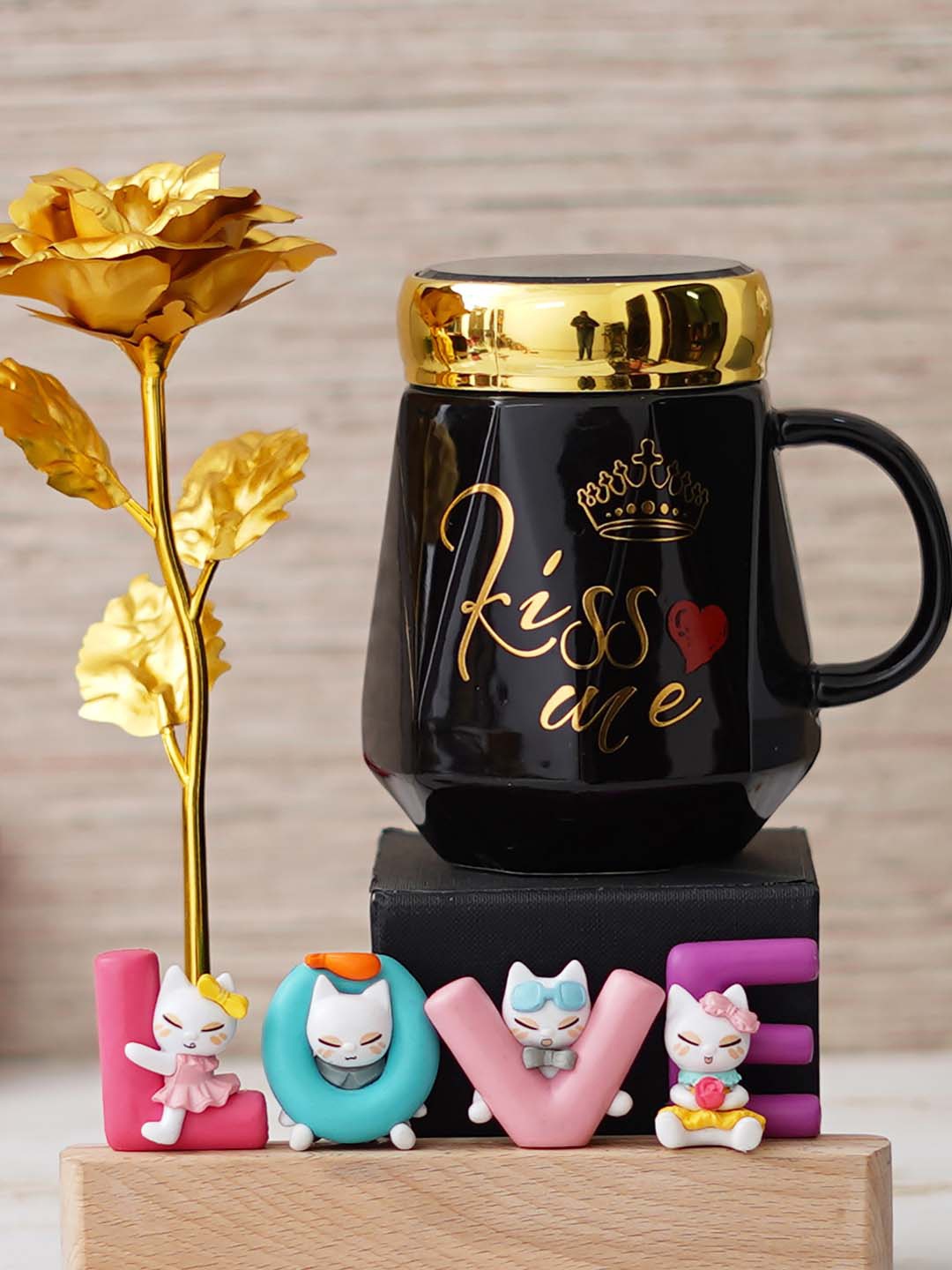 

eCraftIndia Black & Pink 3 Pieces Valentine Gift Set