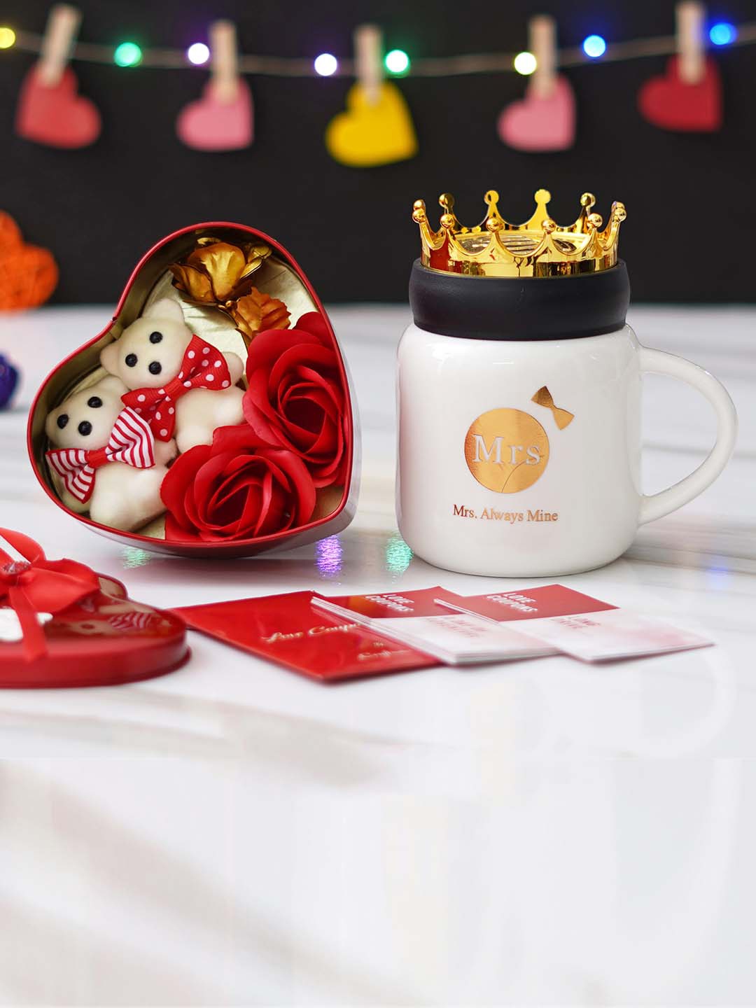

eCraftIndia Red & White 3 Pcs Valentine Day Gift Set