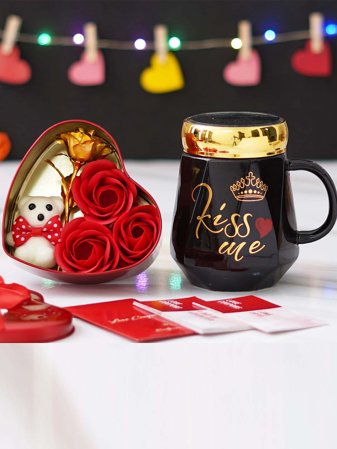 

eCraftIndia Red & Black 3-Pieces Valentines Day Gift Set