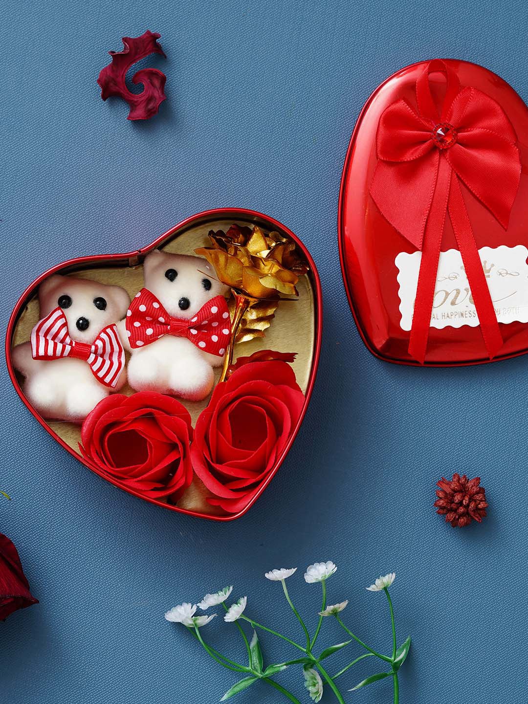 

eCraftIndia Red & White 3 Pieces Valentine Gift Set