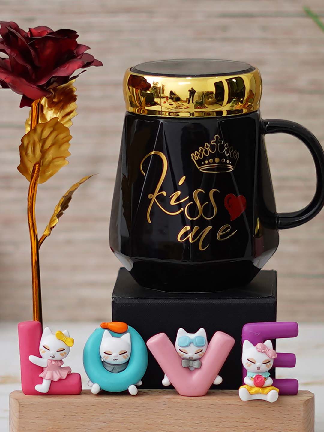 

eCraftIndia Black & Pink 3 Pcs Valentine's Day Gift Set