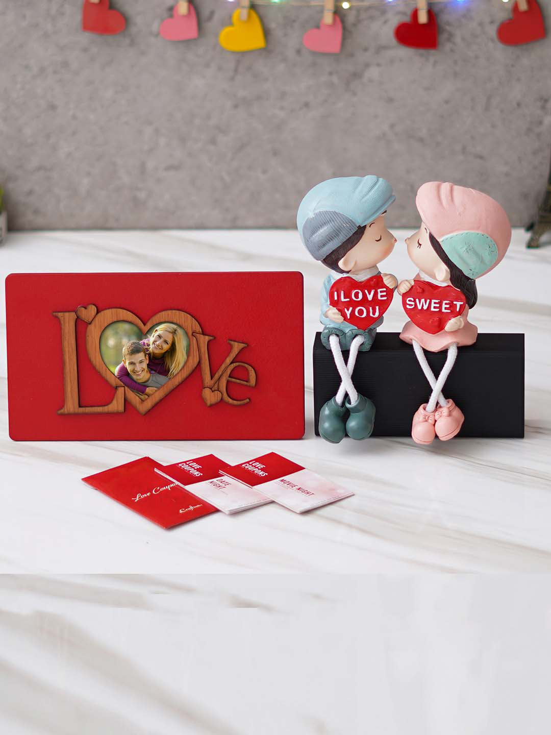 

eCraftIndia Red & Blue 3 Pcs Valentine's Day Gift Set