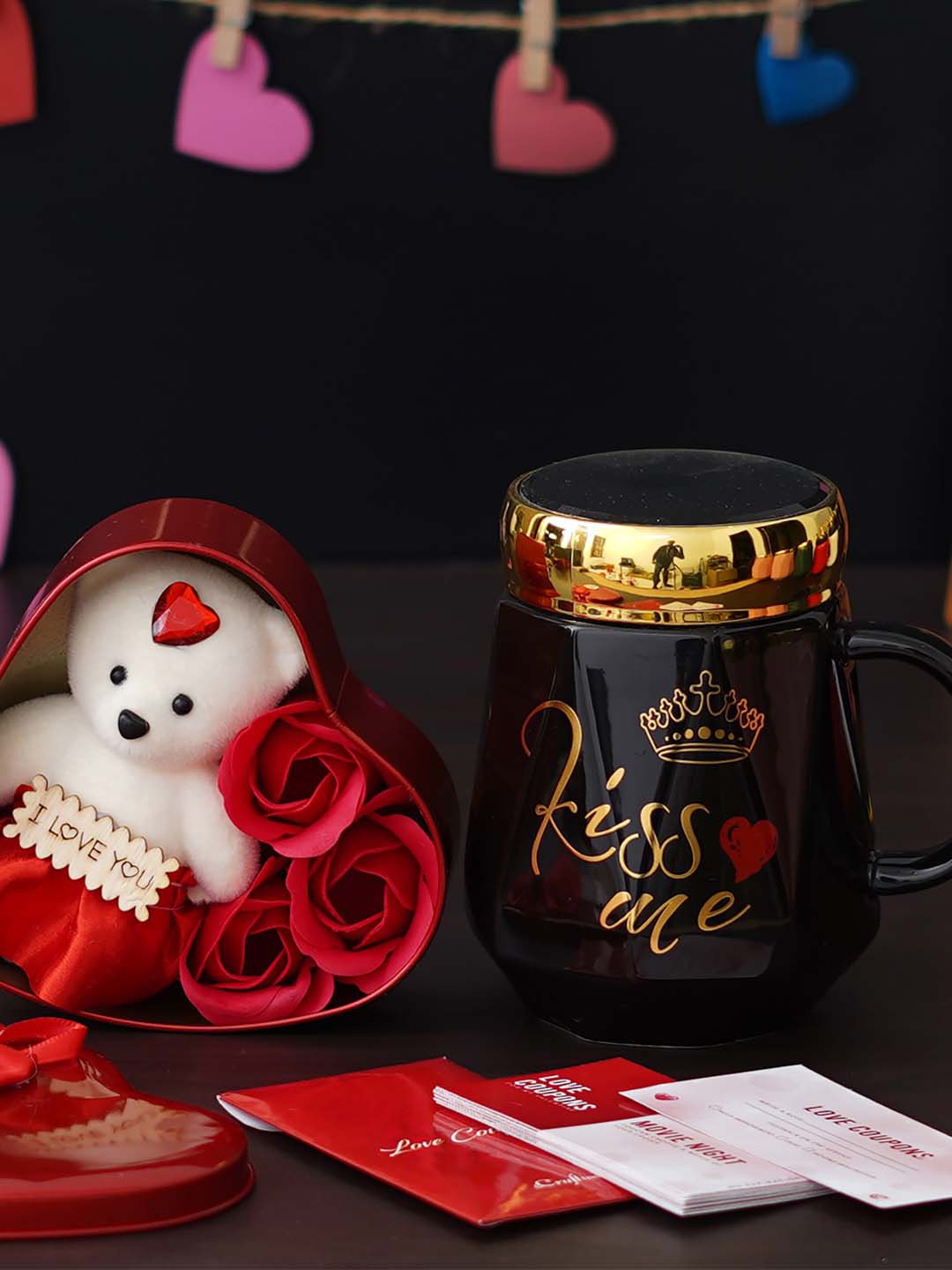 

eCraftIndia Red & Black 3 Pieces Valentine Gift Set