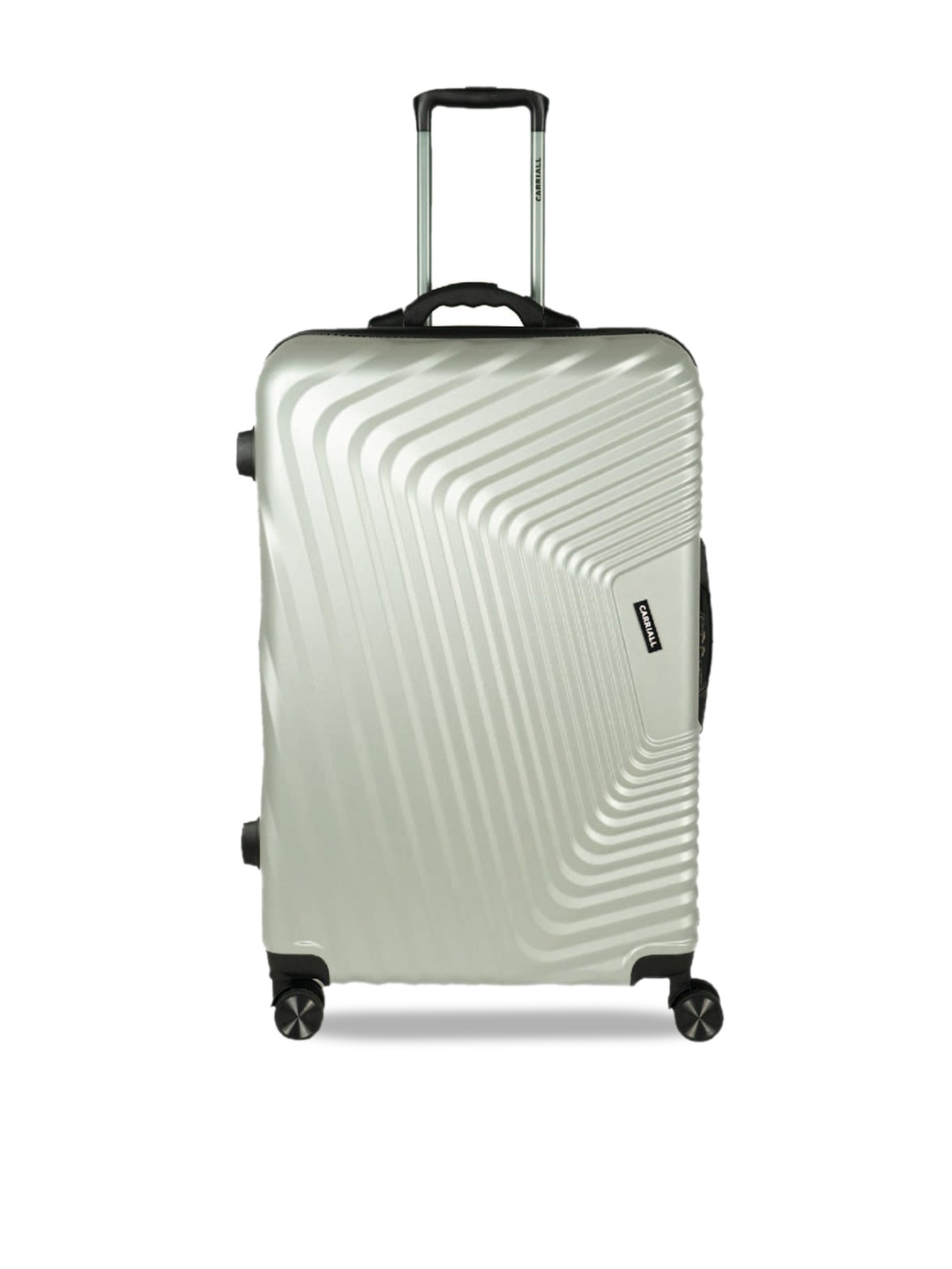 

CARRIALL Textured Hard Large Luggage Trolley Bag, Silver