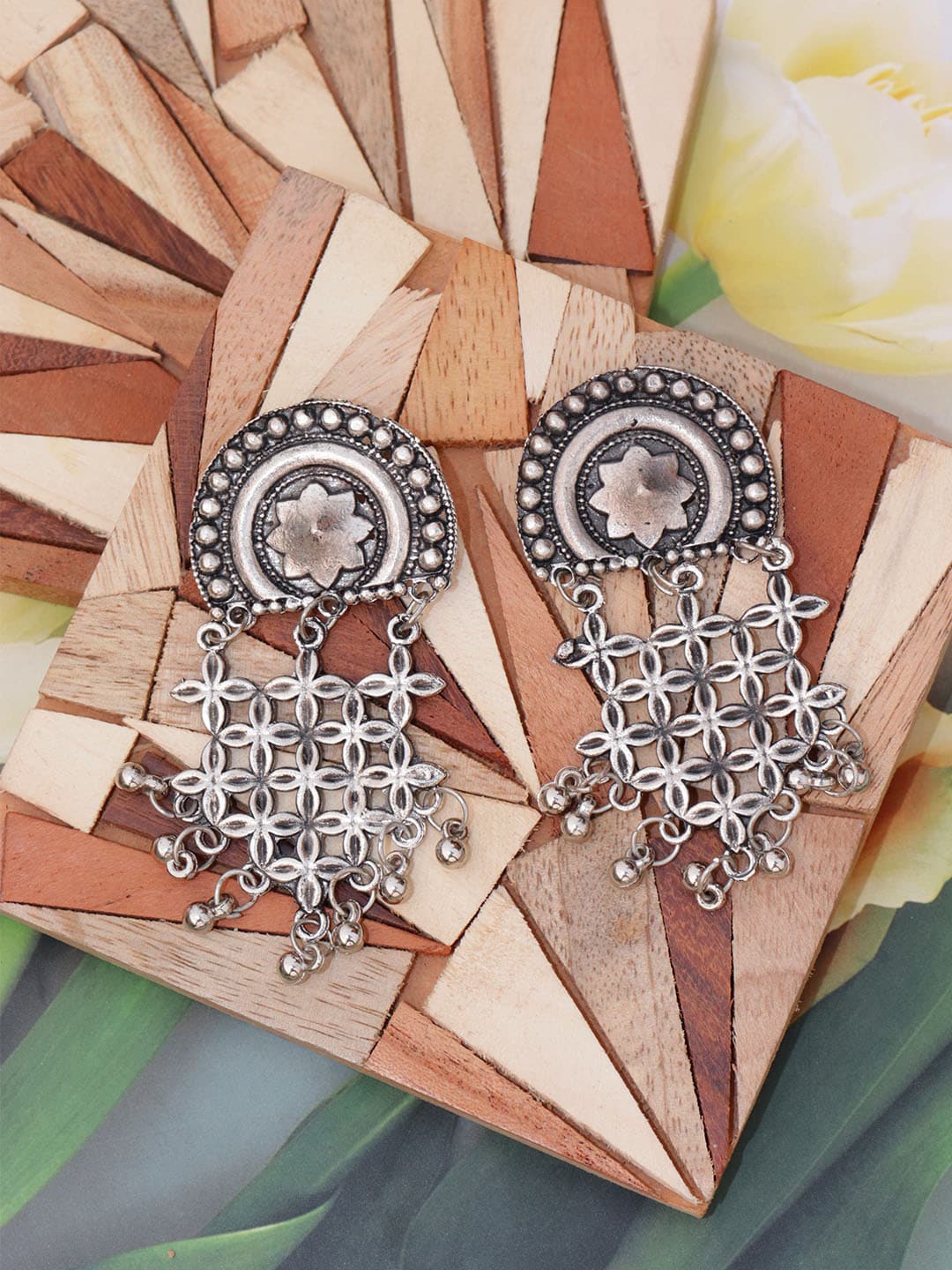 

VAGHBHATT Silver Plated Classic Drop Earrings