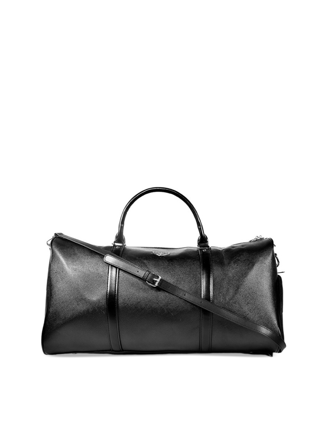 

NAEVE Large Leather Duffel Bag, Black