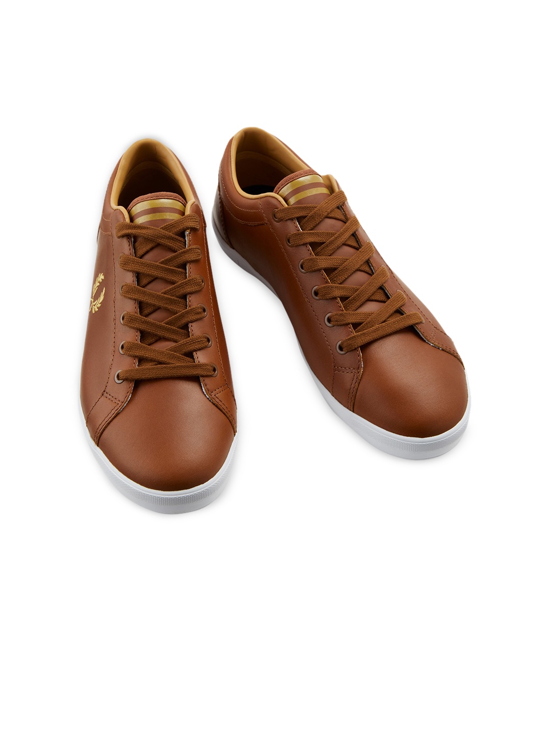 

Fred Perry Men Leather Lace-Up Sneakers, Brown