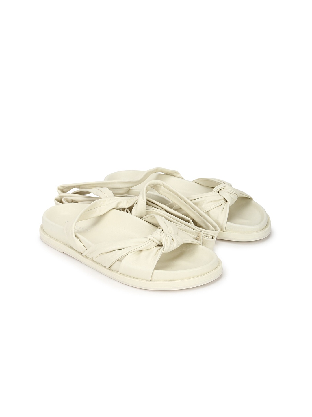 

Ted Baker Women Lace-Ups Knot Open Toe Flats, Beige