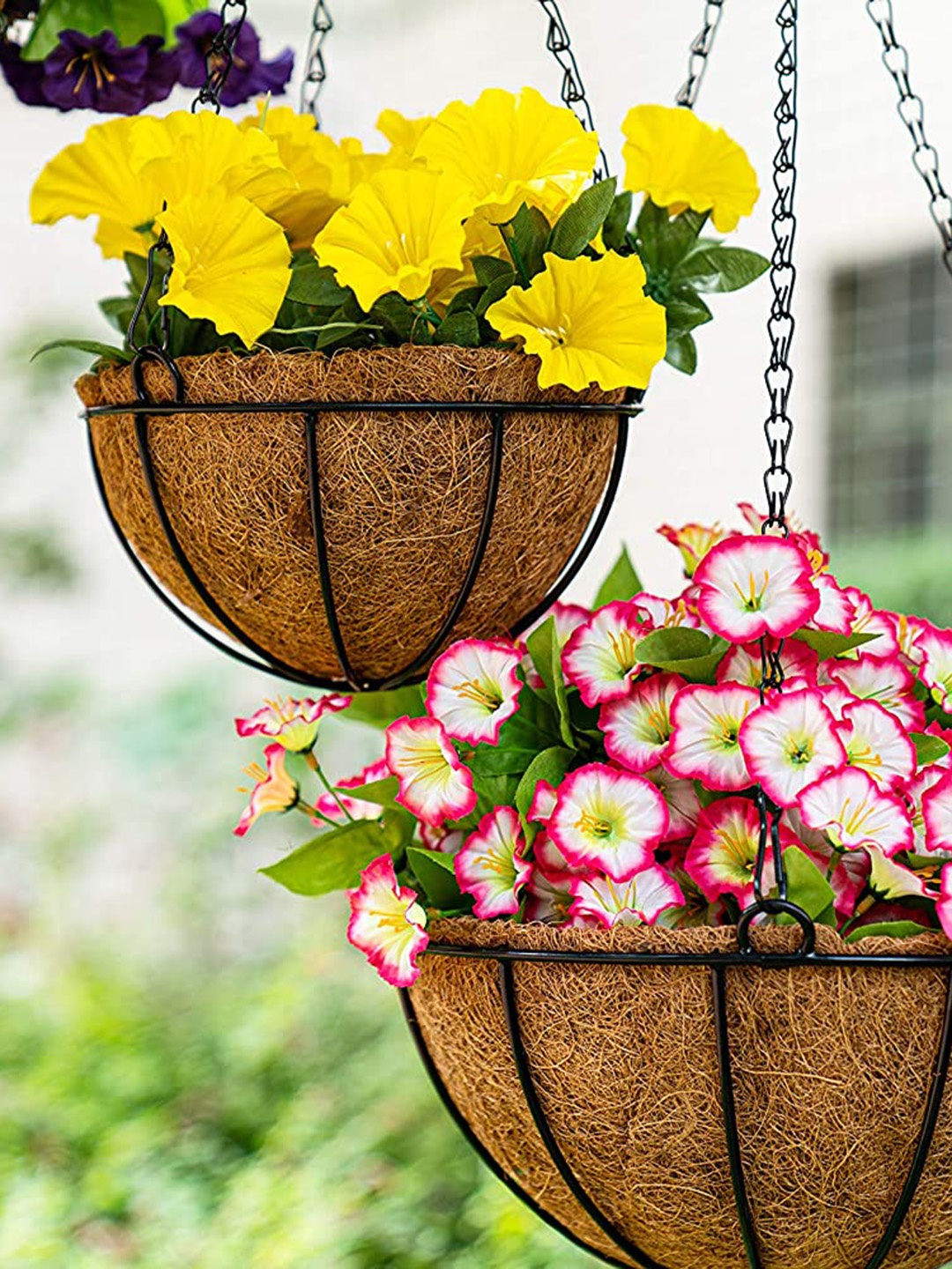 

BS AMOR Black Metal Hanging Planter Basket