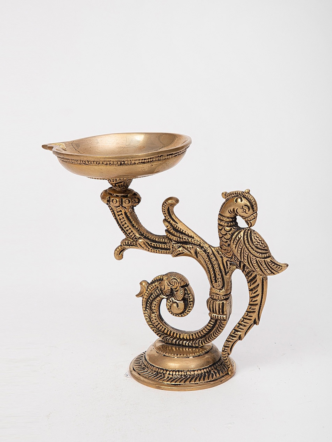 

Fabindia Mehnoor Metal Diya Bird 3, Gold