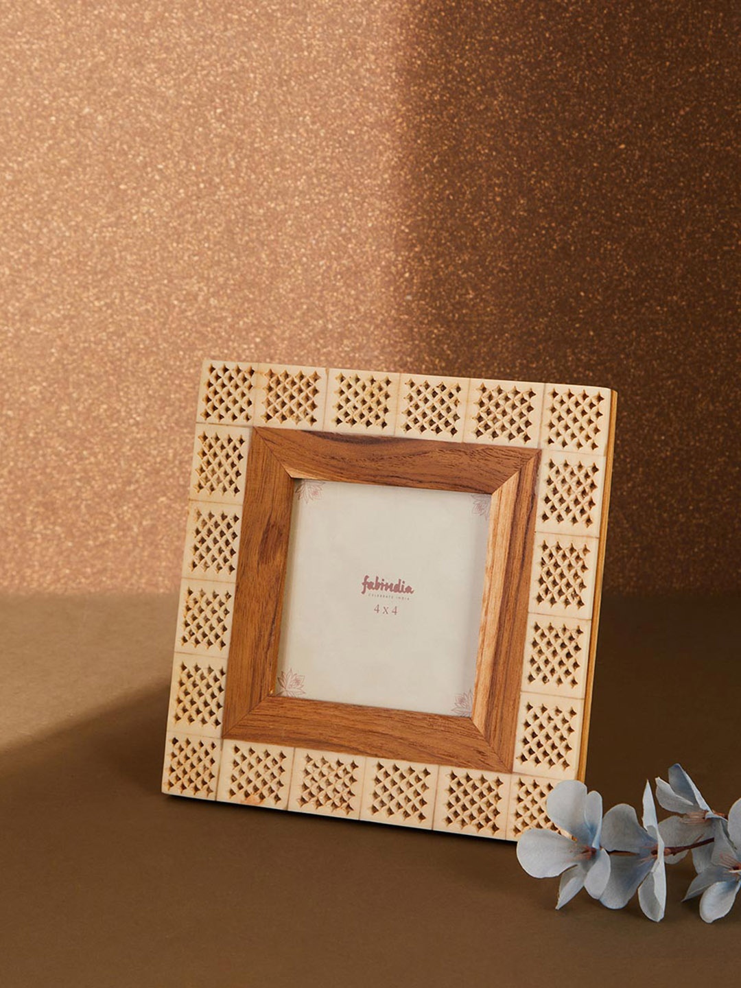 

Fabindia Ayaan Brown & Beige Textured Cutwork Photo Frame