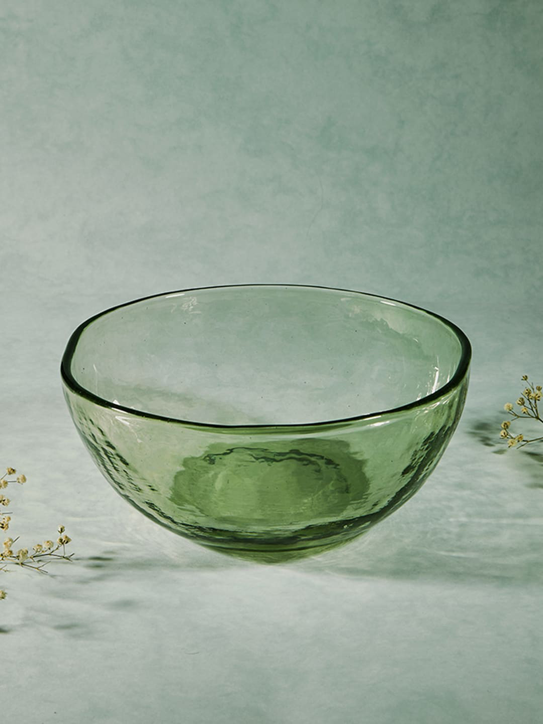 

Fabindia Pardarshee Green Serving Bowl