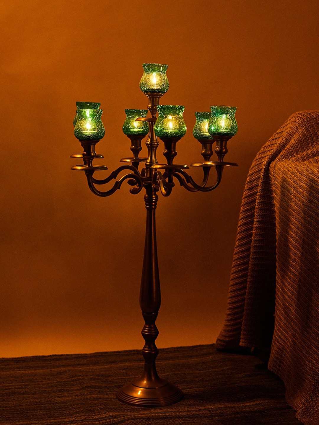 

Fabindia Aadhya Blue Textured Small T-Lite Candle Holder