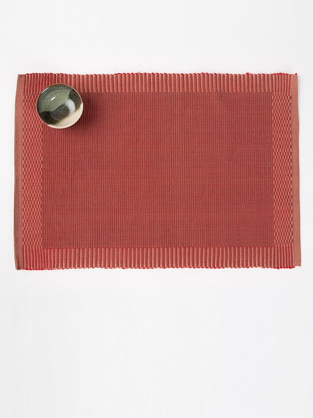 

Fabindia Avikar 4 Pcs Rose Woven Cotton Table Placemats