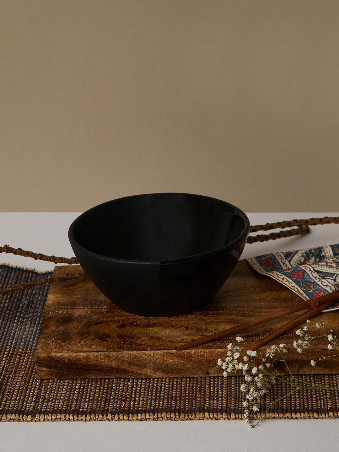 

Fabindia Maaya Black Ceramic Serving Bowl