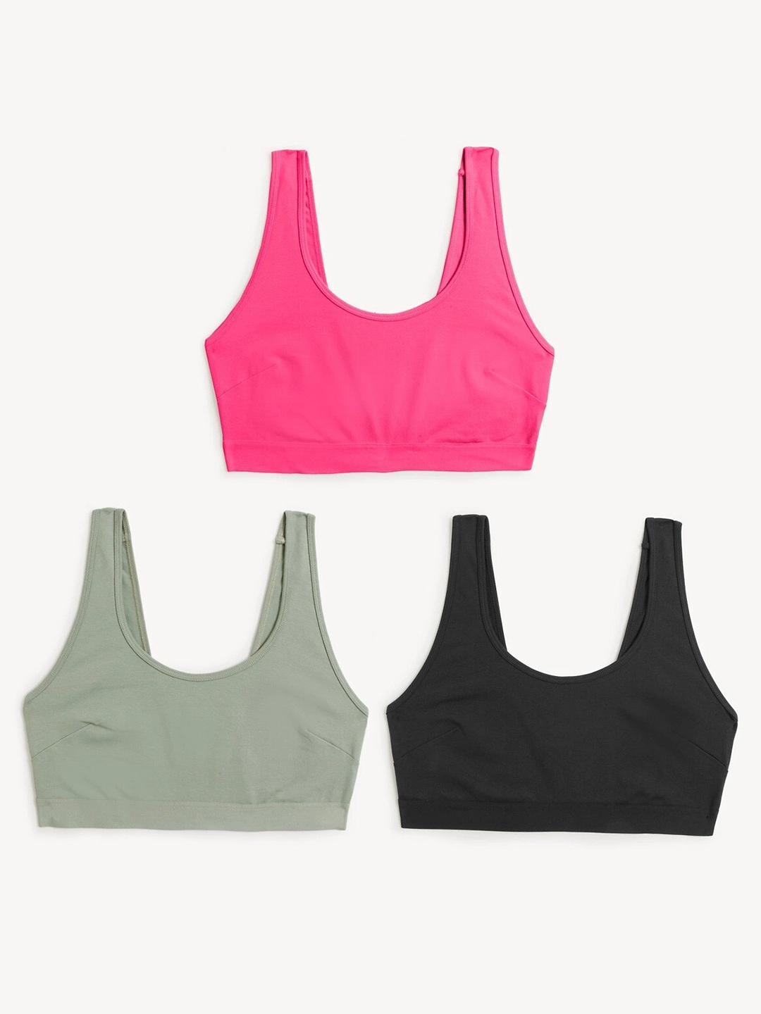 

Marks & Spencer Pack Of 3 Medium Coverage Bra, Pink