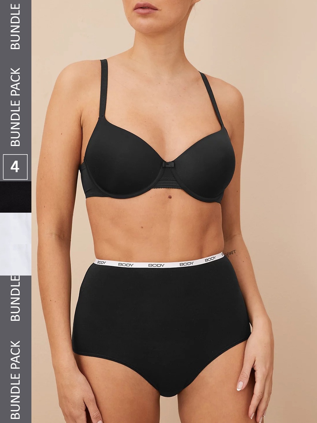 

Marks & Spencer Women Pack Of 4 Basic Briefs, Black