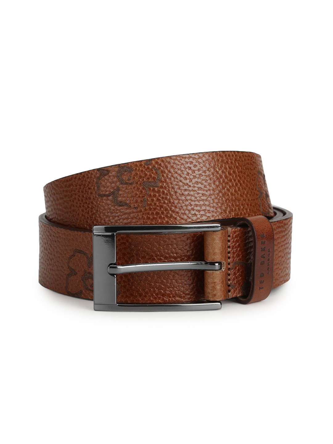 

Ted Baker Men Textured Leather Belt, Brown