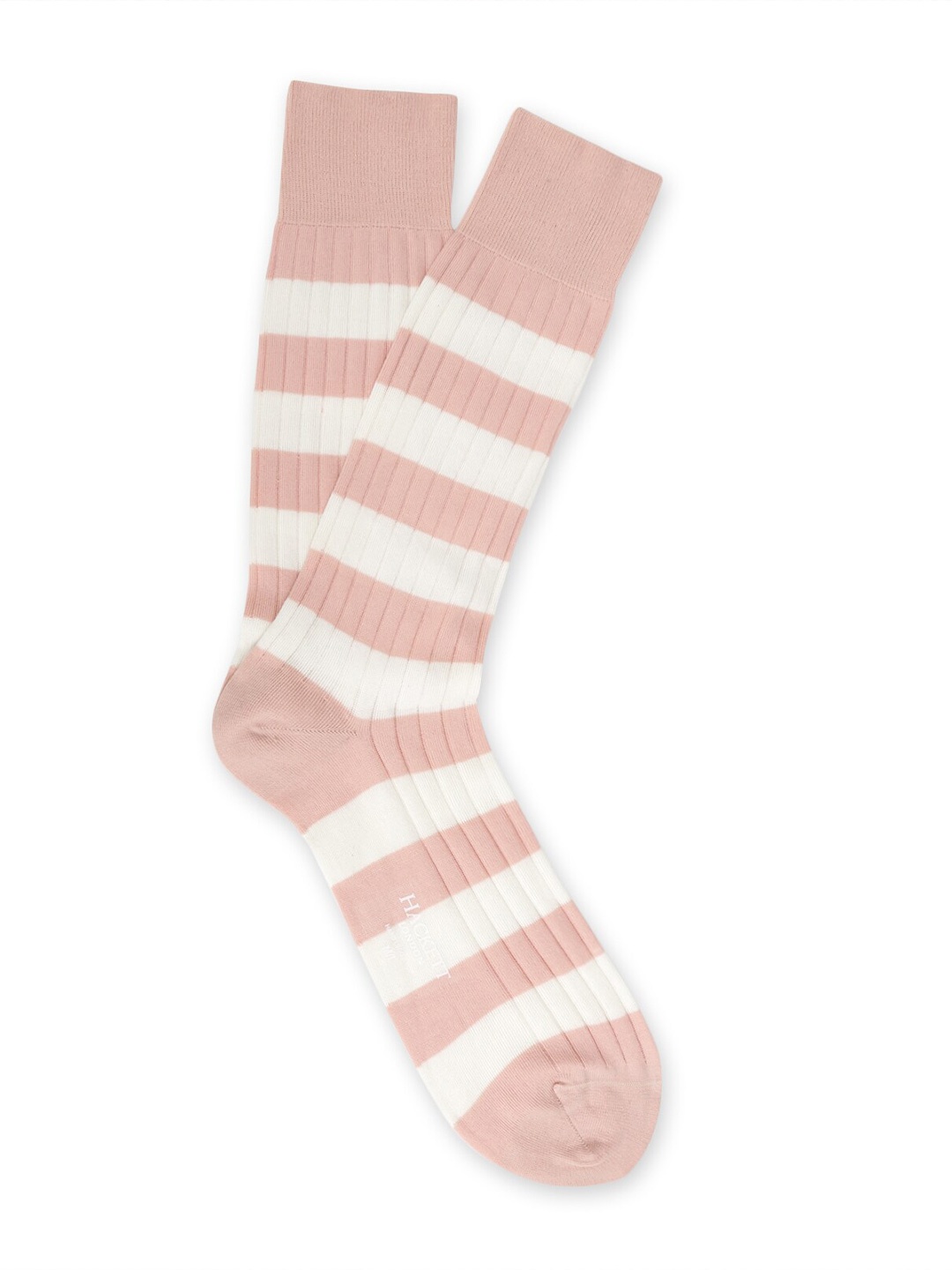 

HACKETT LONDON Boys Striped Cotton Calf-Length Socks, Pink