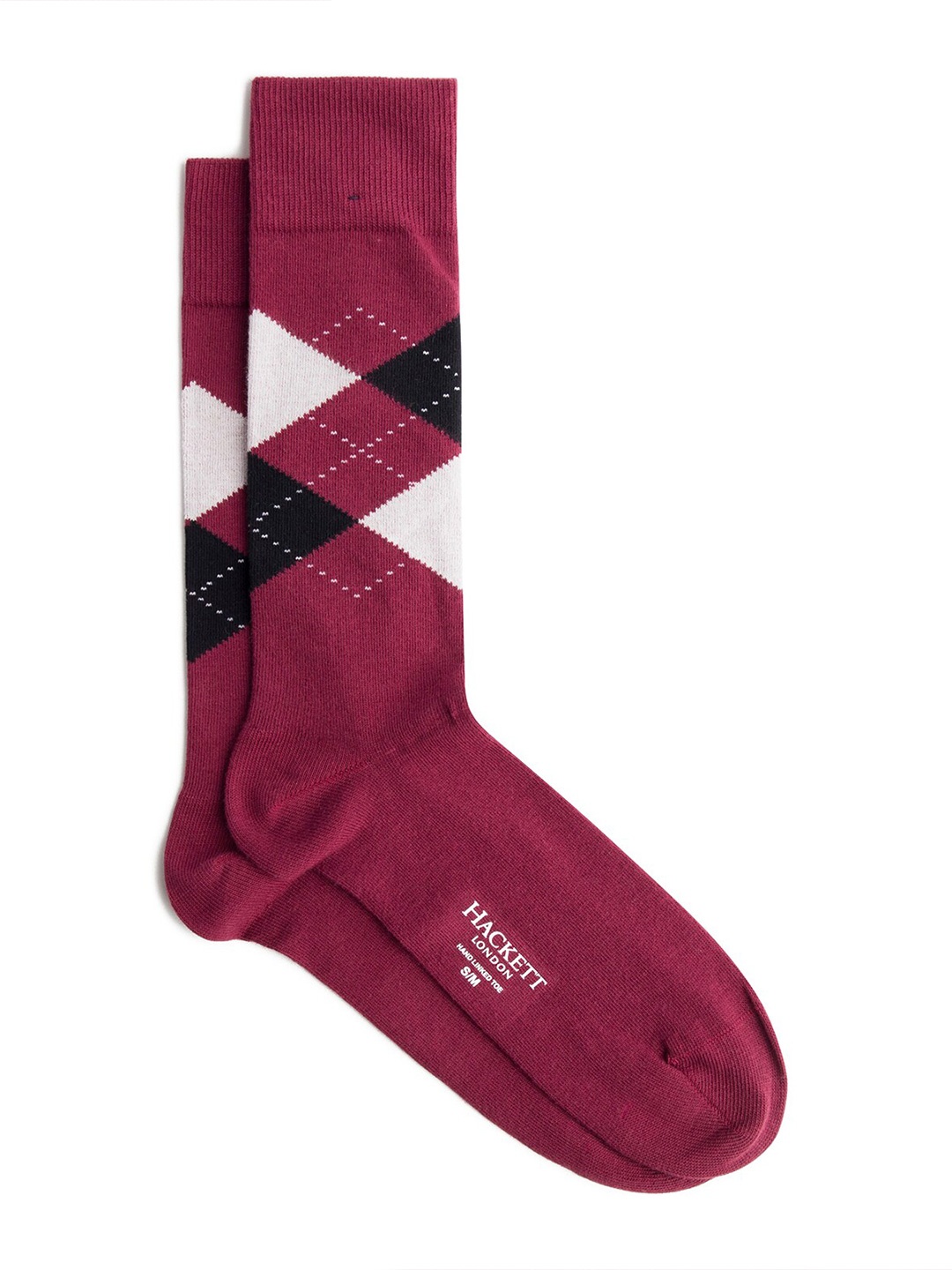 

HACKETT LONDON Men Patterned Cotton Calf-Length Socks, Pink