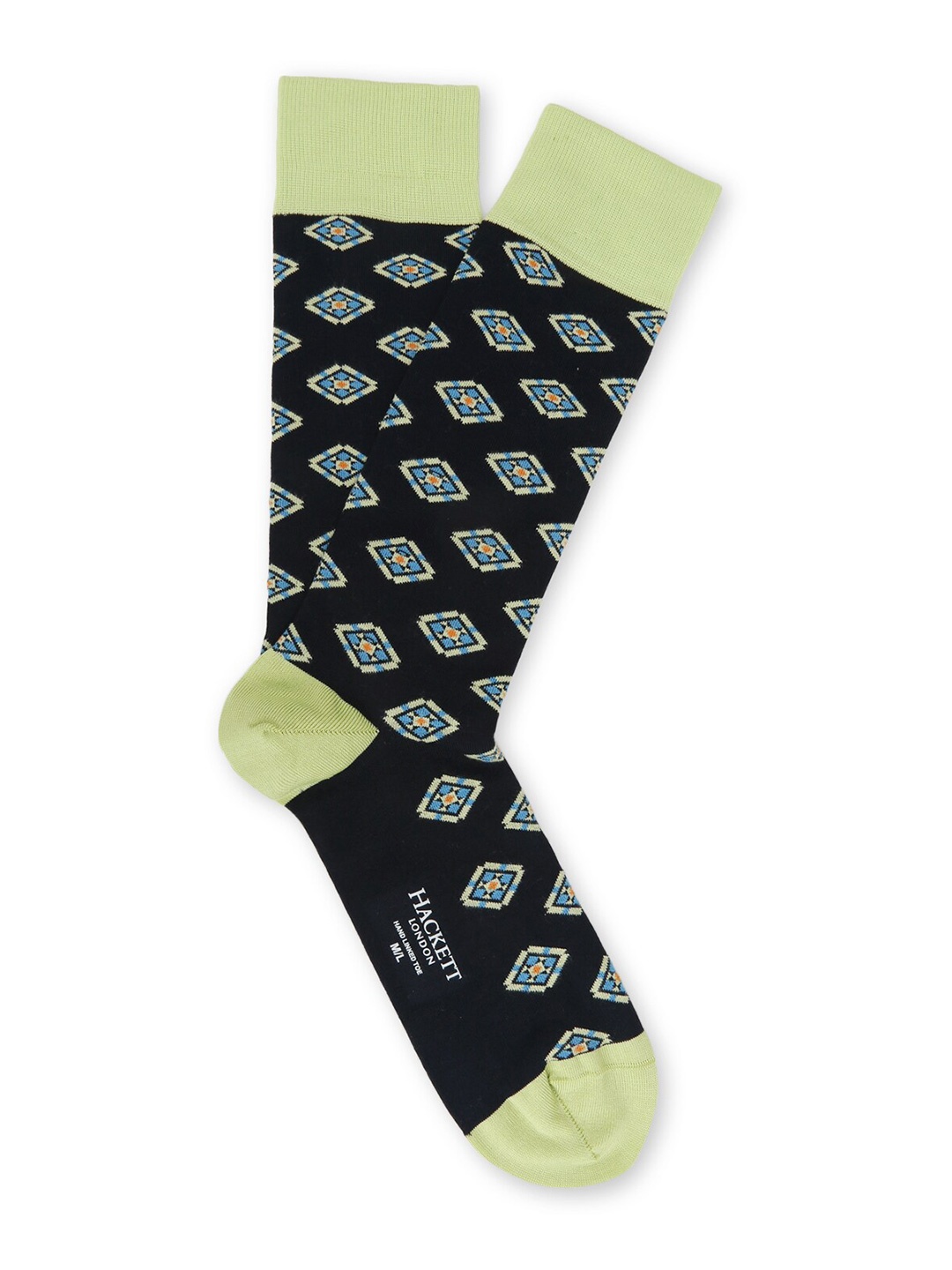 

HACKETT LONDON Boys Patterned Cotton Calf-Length Socks, Blue