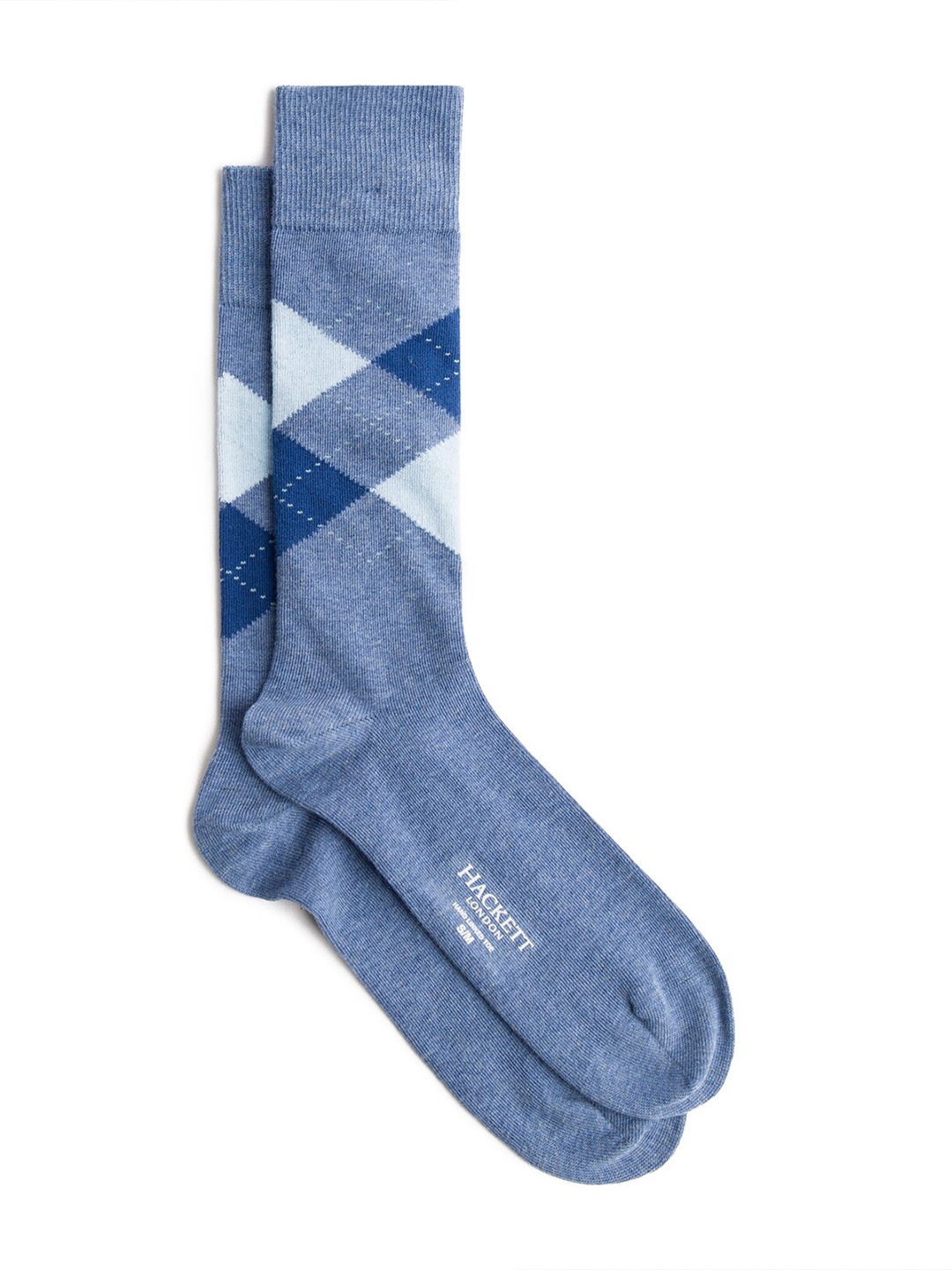 

HACKETT LONDON Men Patterned Calf-Length Socks, Blue