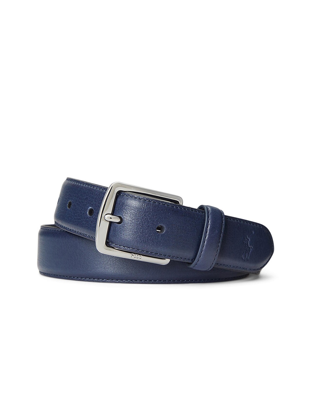 

Polo Ralph Lauren Men Textured Leather Belt, Navy blue