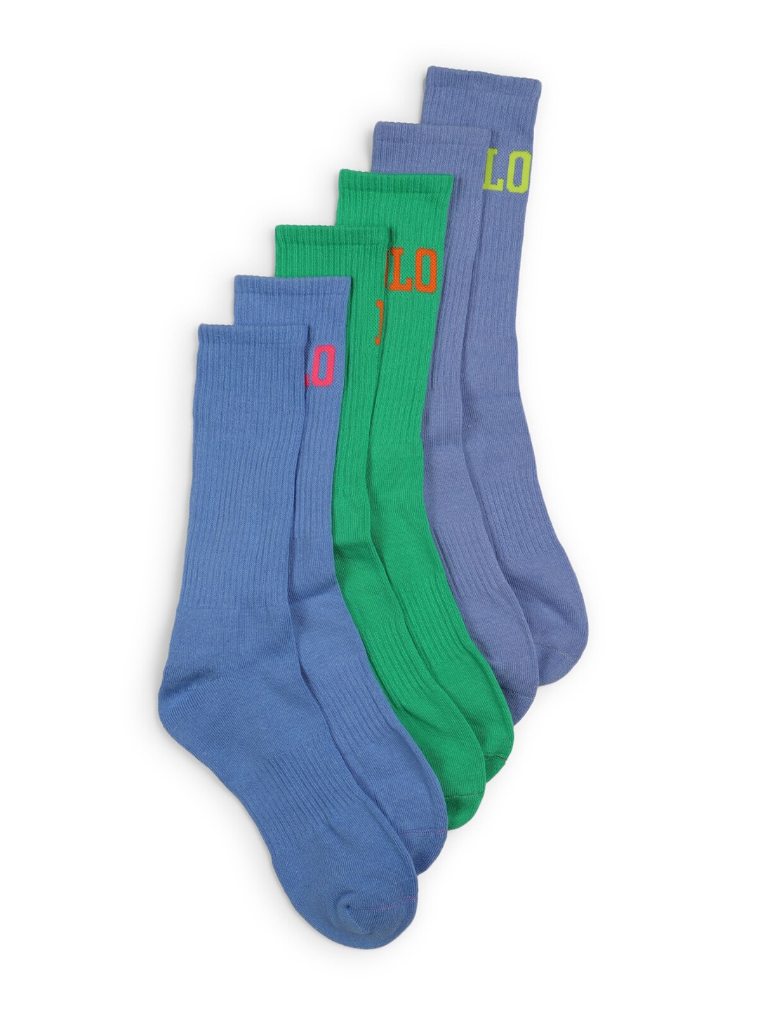 

Polo Ralph Lauren Men Pack Of 3 Ribbed Calf-Length Socks, Green