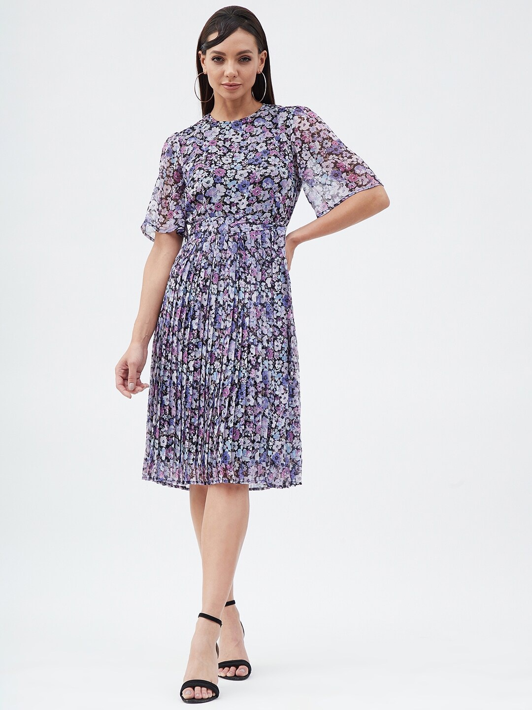 

Harpa Floral Chiffon Dress, Lavender