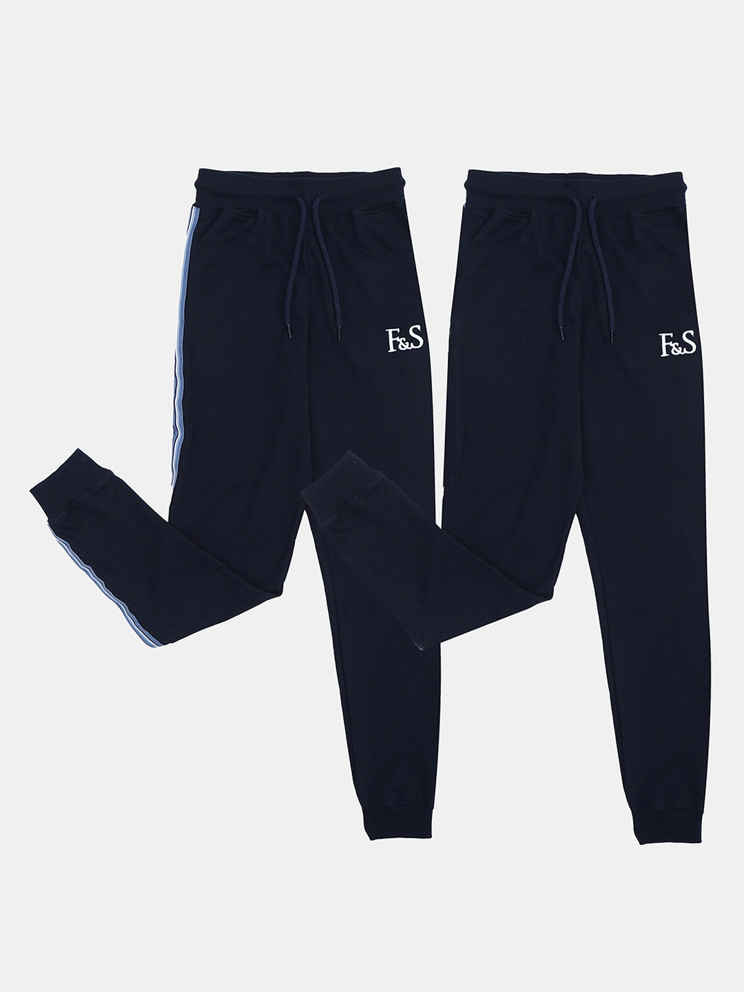 

F&S Boys Boys Pack of 2 Cotton Joggers, Blue